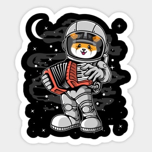 Astronaut Accordion Floki Inu Coin To The Moon Floki Army Crypto Token Cryptocurrency Blockchain Wallet Birthday Gift For Men Women Kids Sticker